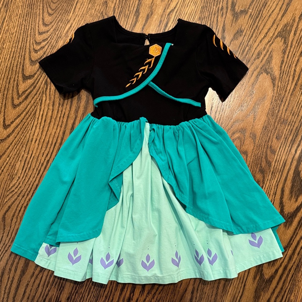 Charming Kids Costume Dress - Black and Teal